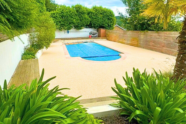 Luxury resin pool surround