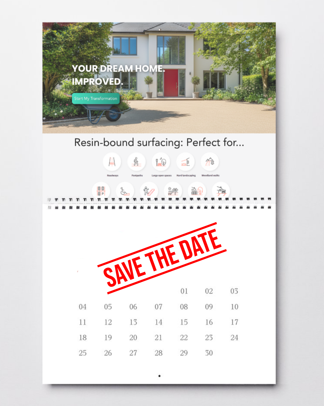 Resin driveway installation date confirmation