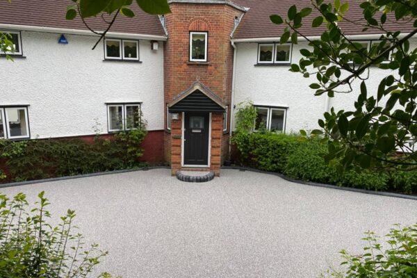 London Resin - Front entrance of a residential building.
