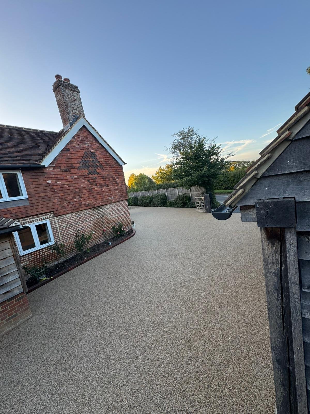 Resin aggregate blend showing smooth, porous surface detail